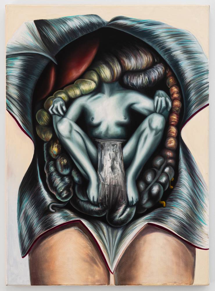 Margaux Valengin, “Bois” (2020). Acrylique et huile sur toile, 91,5 x 66 cm. © Gregory Copitet