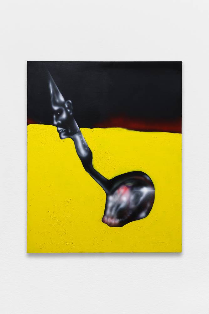 Pol Taburet, “ Walk” (2020). Huile sur toile, 100 x 81 cm. Courtesy de l'artiste et de la galerie Balice Hertling. Crédit photo : Aurélien Mole. 