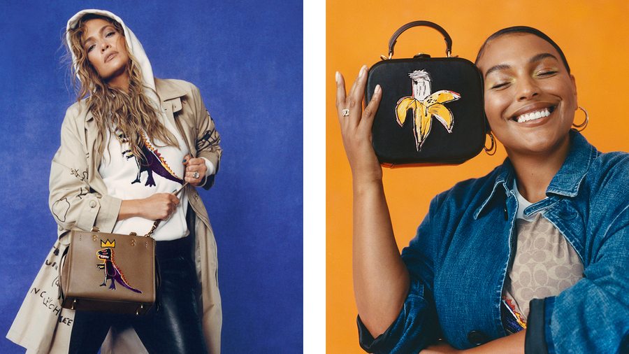Coach invite les œuvres de Basquiat sur une nouvelle collection portée par Jennifer Lopez