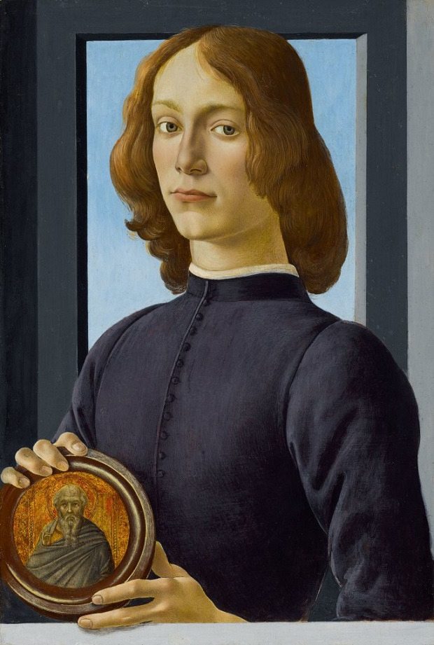”Jeune Homme au Médaillon” attribué à Sandro Botticelli (1470-1480). ©Sotheby's