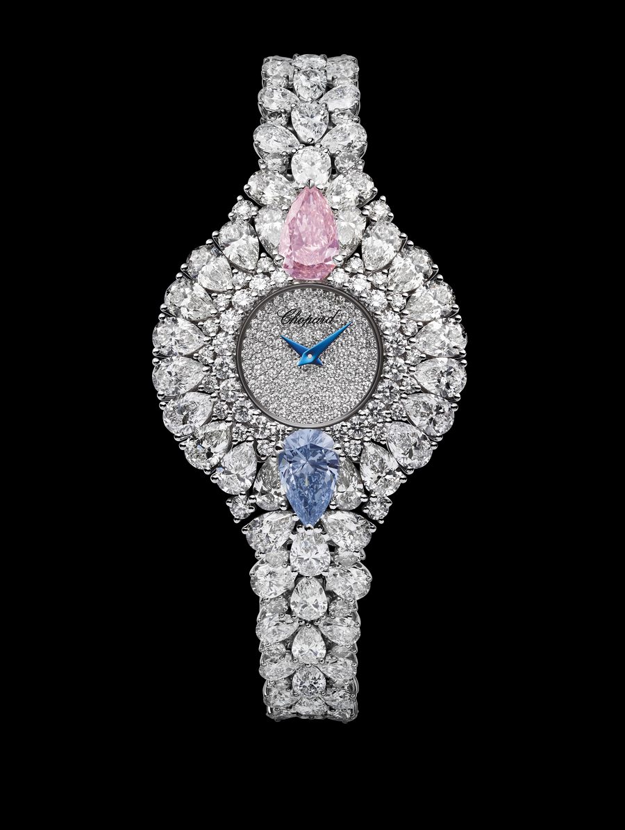 Chopard présente sa nouvelle montre-joaillière intégralement pavée de diamants