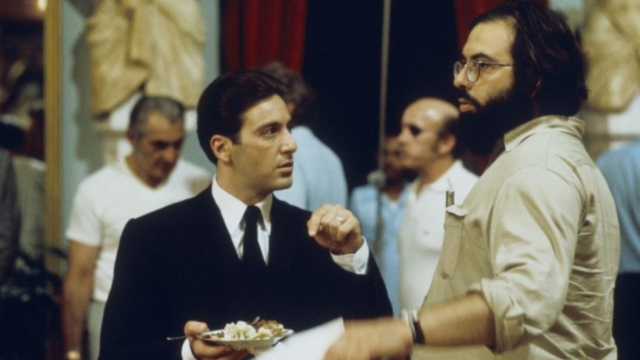 Al Pacino et Francis Ford Coppola sur le tournage du "Parrain" (1972) © Paramount Pictures