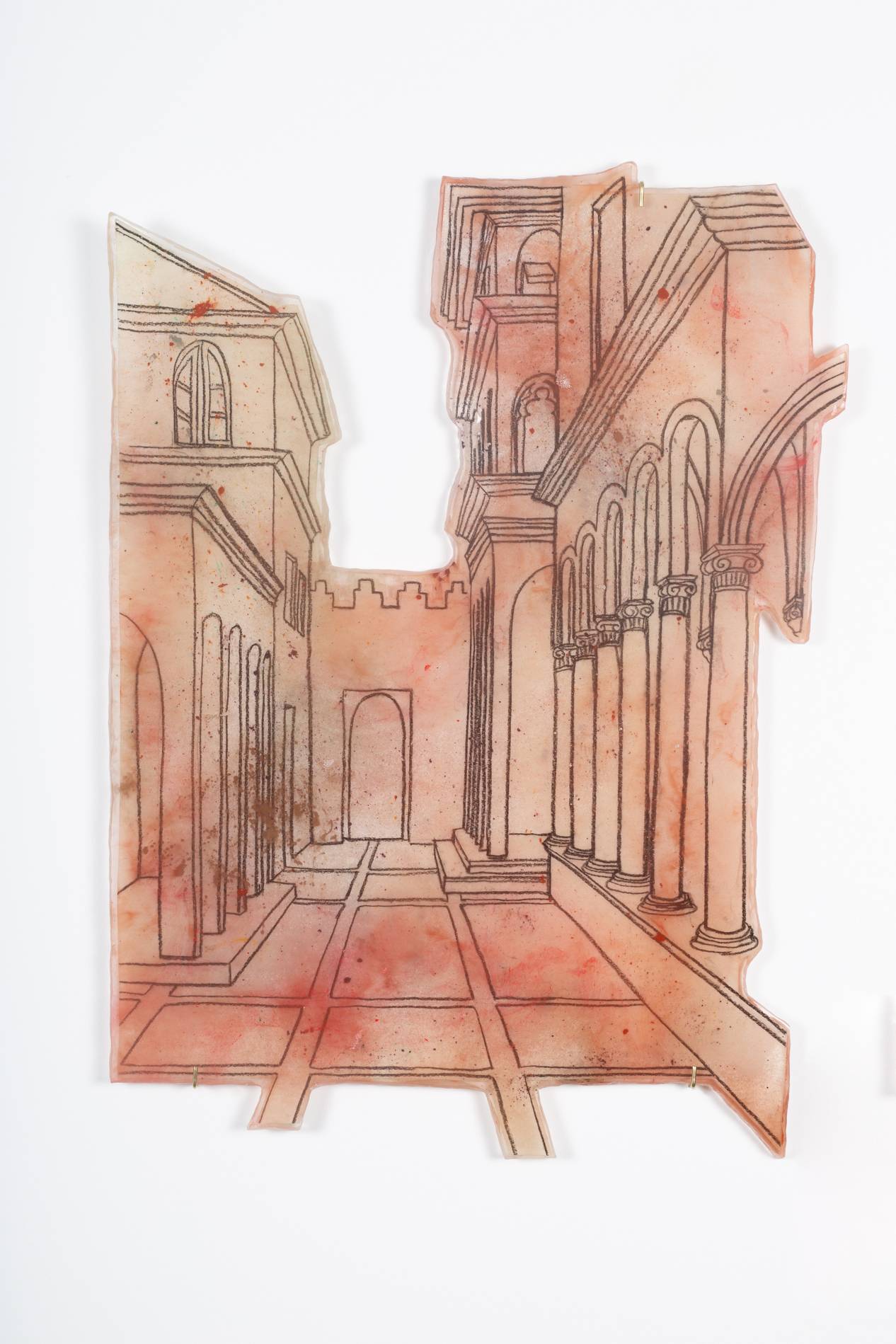 Zuzanna Czebatul, “Bartolomeo” (2020) Resin, handcrafted paper, coal, pigments, 63,5 x 47,5 cm. Picture : Margot Montigny