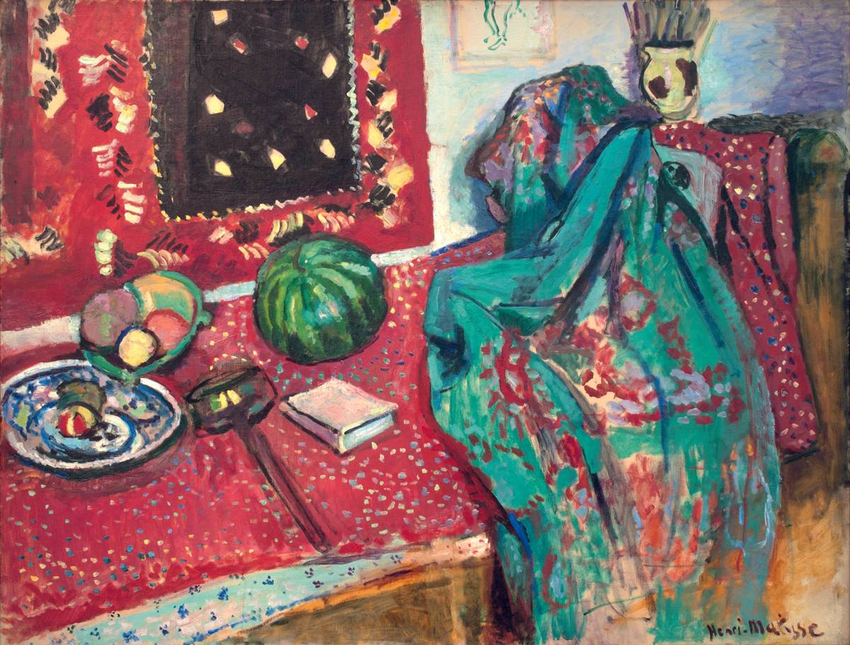 Henri Matisse, “Les Tapis rouges” (1906). Huile sur toile, 86 × 116 cm. Musée de Grenoble © Succession H. Matisse Photo © Ville de Grenoble/Musée de Grenoble- J.L. Lacroix