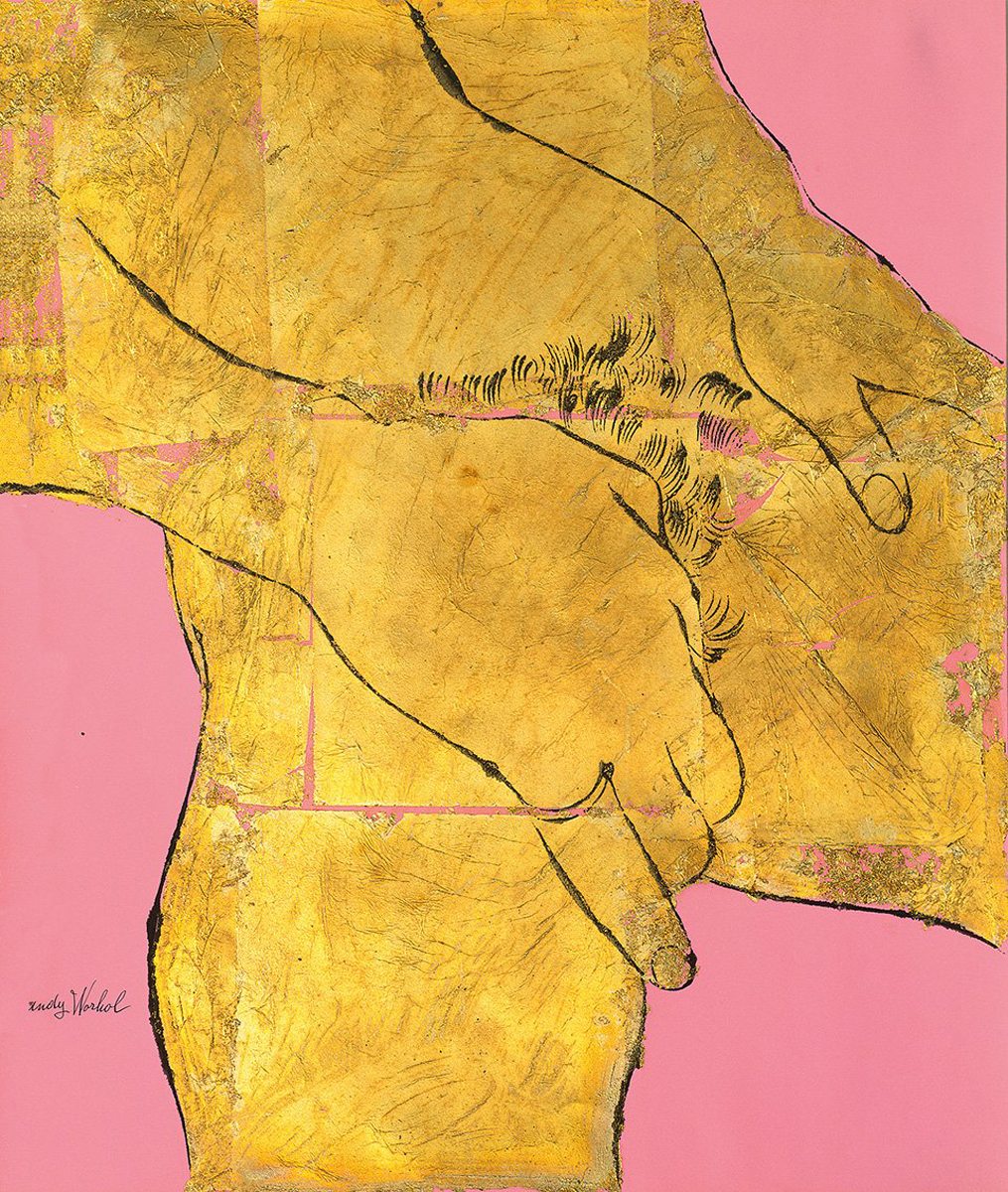 Andy Warhol, “Male Nude Lower Torso” (1956–57).