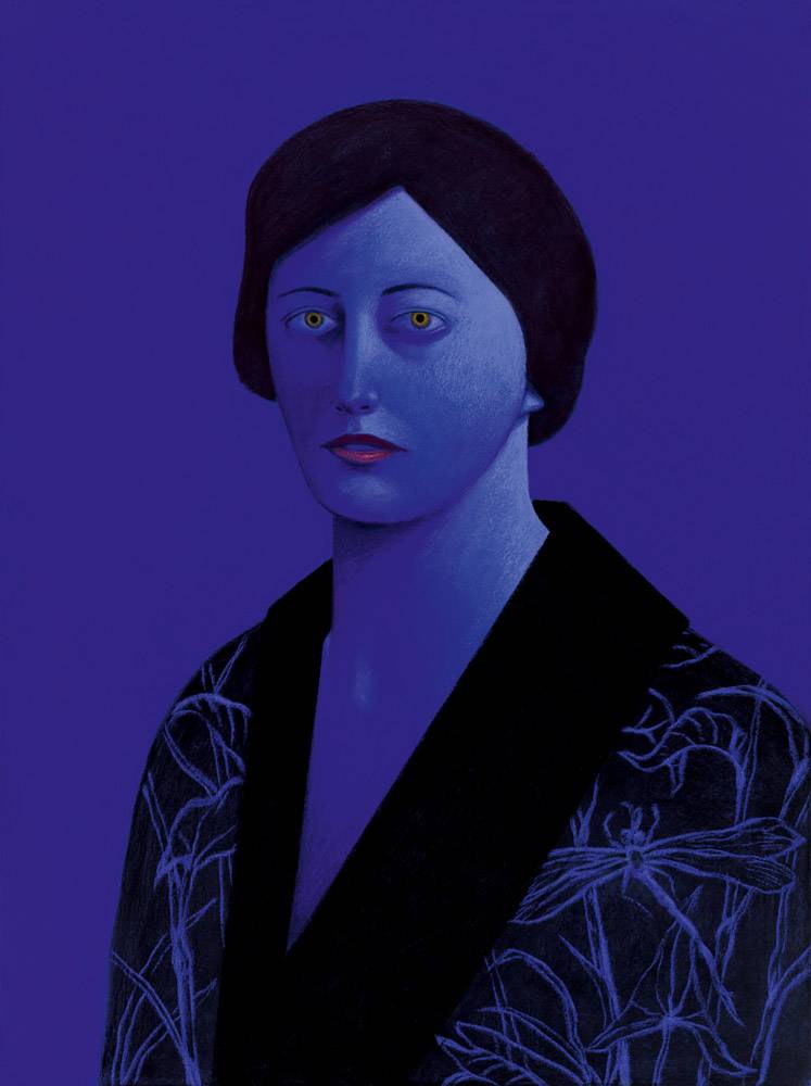 Nicolas Party, “Blue portrait” (2020). Photo : Adam Reich. Courtesy Nicolas Party and Hauser & Wirth