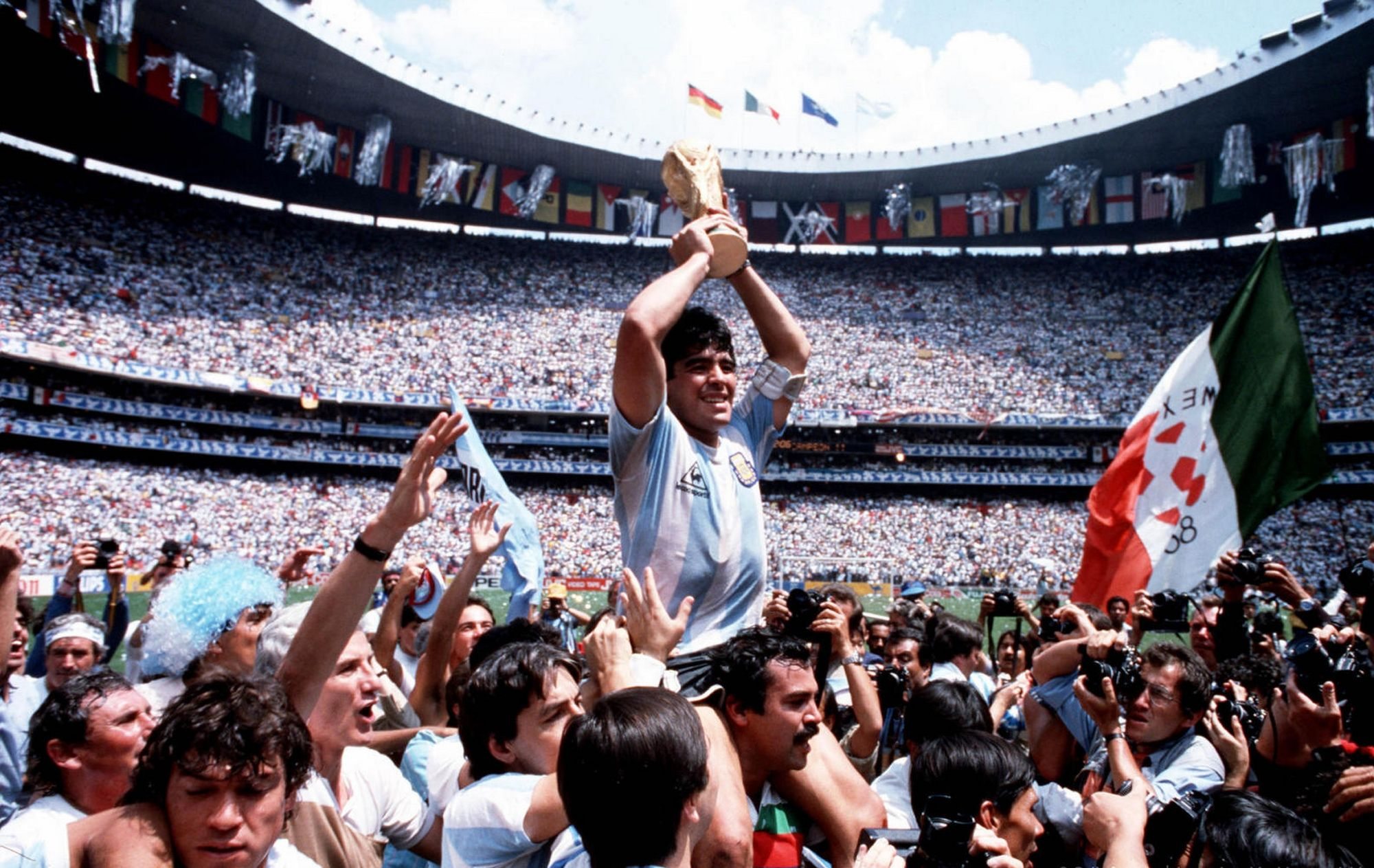 Diego Maradona, vainqueur de la Coupe du Monde 1986 avec l'Argentine, Mexico © Flickr