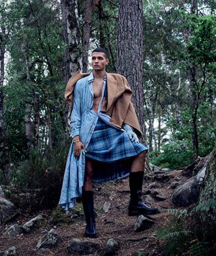Mode homme : escapade virile en forêt avec Jean-Baptiste Mondino