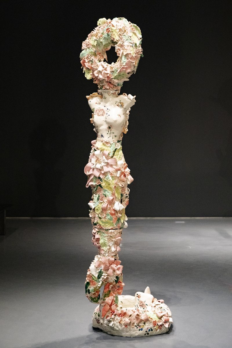 Francesca DiMattio, sculpture créée pour le défilé de Tory Burch automne-hiver 2020-2021.