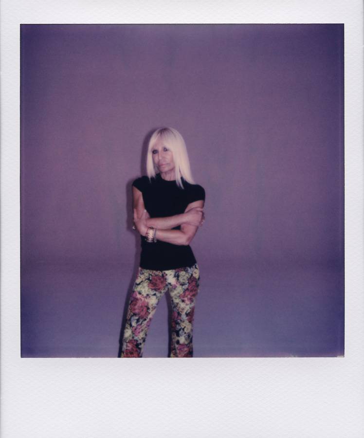 Donatella Versace, autoportrait Polaroid.