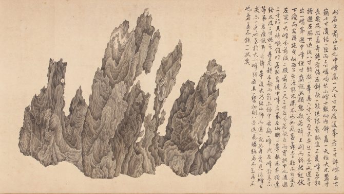 Wu Bin, “Ten Views of a Lingbi Rock” (1610). Image courtesy Poly Auction.