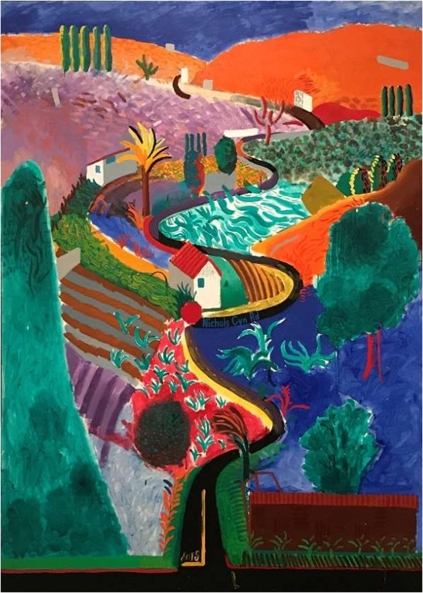 David Hockney, “Nichols Canyon” (1980). 