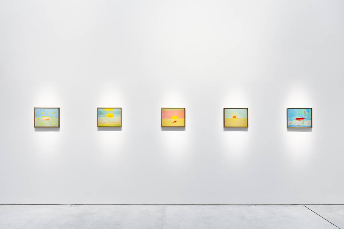 Etel Adnan, “Horizons” (2020). © Etel Adnan / Courtesy Galerie Lelong & Co., Paris.
Vue de l'exposition “Horizons” à la galerie Lévy Gorvy, Paris, 2021.