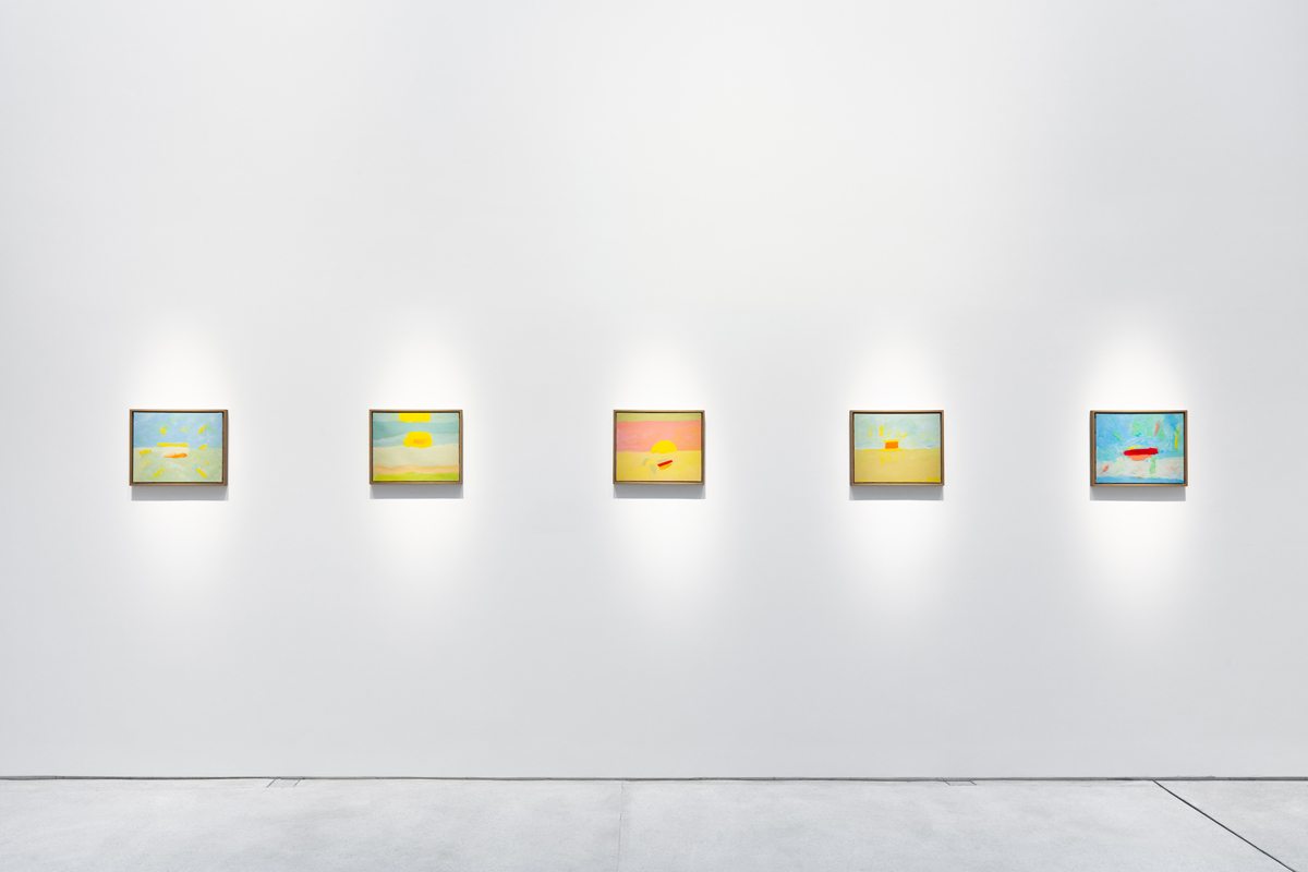 Etel Adnan, “Horizons” (2020). © Etel Adnan / Courtesy Galerie Lelong & Co., Paris.
Vue de l'exposition “Horizons” à la galerie Lévy Gorvy, Paris, 2021.