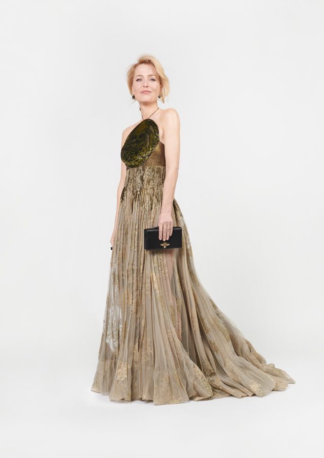 Gillian Anderson en Dior Haute Couture