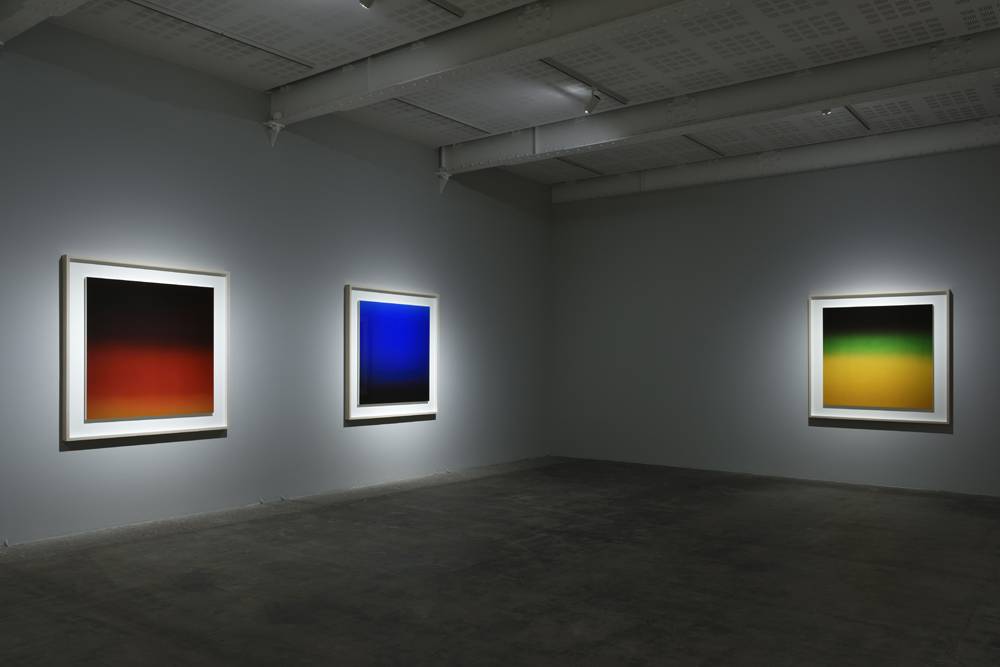 Vue de l’exposition, Hiroshi Sugimoto, “Theory of Colours”, Galerie Marian Goodman Paris, 2021.