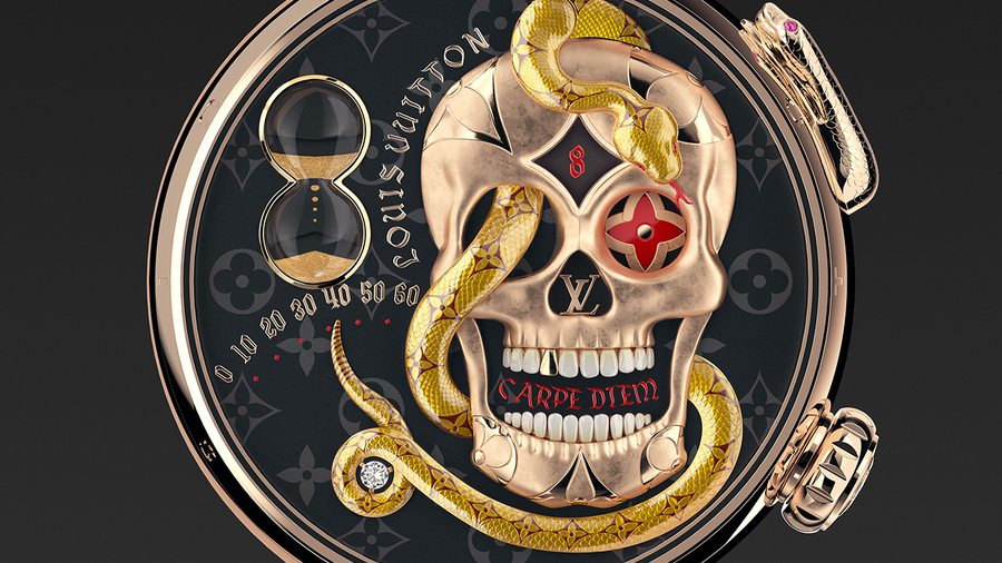 Avec la montre Tambour Carpe Diem, Louis Vuitton fait dans la magie noire