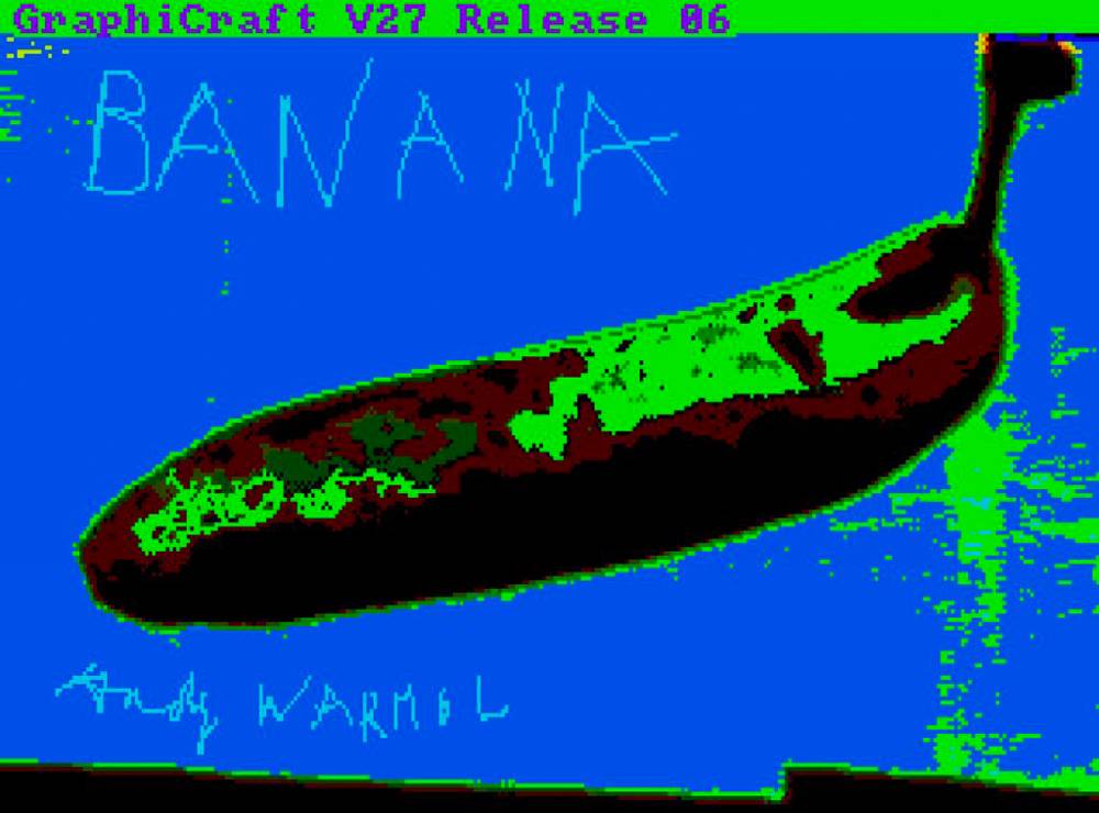 Andy Warhol, “Sans-titre” (banane), 1985, ©The Andy Warhol Foundation