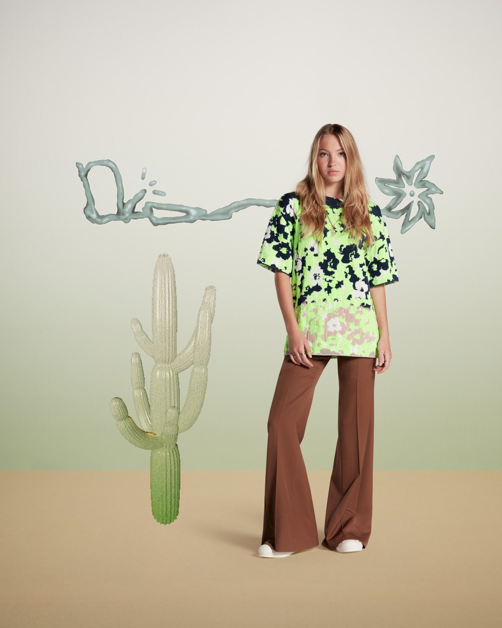 Lila Moss wearing the Cactus Jack Dior collection 