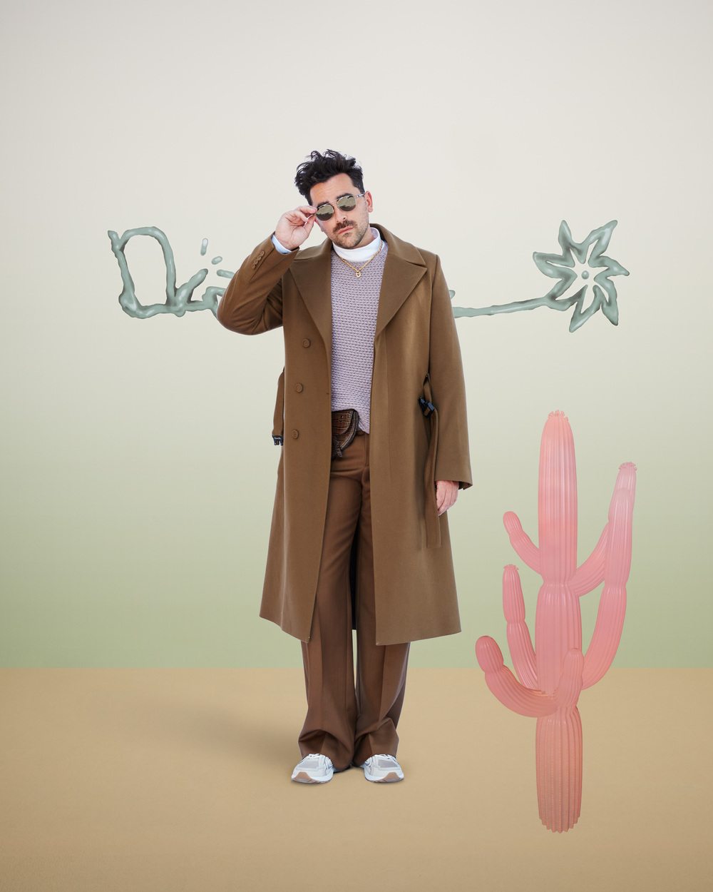 Dan Levy wearing the Cactus Jack Dior collection 