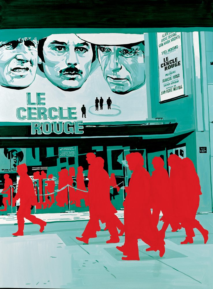 Gérard Fromanger, “Le Cercle rouge” (1971), série “Boulevard des Italiens”, collection musée des Beaux-Arts de Dole ©Droits réservés 