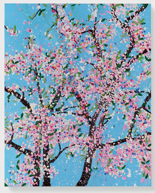Damien Hirst, “Fragility Blossom” (2018). 304,8 x 243,8 cm. Damien Hirst and Science Ltd. All rights reserved, DACS 2021/All paintings photographed by Prudence Cuming Associates