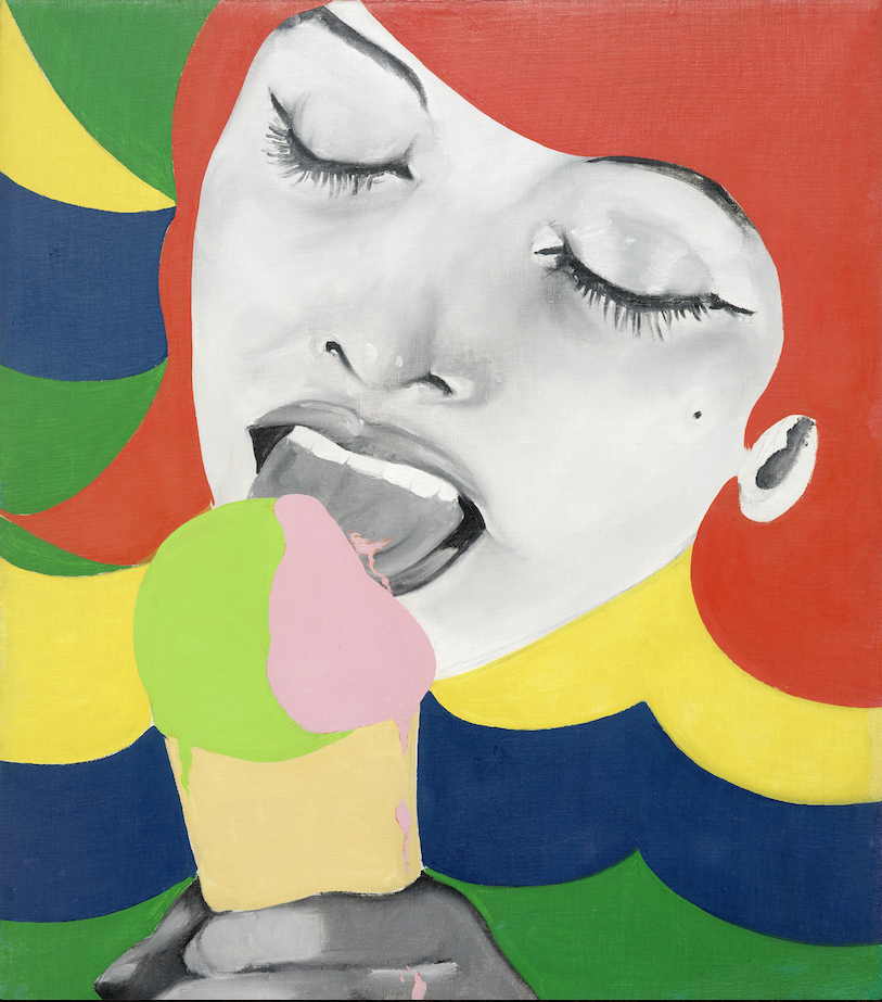 Evelyne Axell, “Ice Cream 1”(1964). Collection privée © ADAGP, Paris 2020