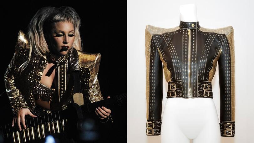 La veste en cuir de Lady Gaga signée Versace © Omaze