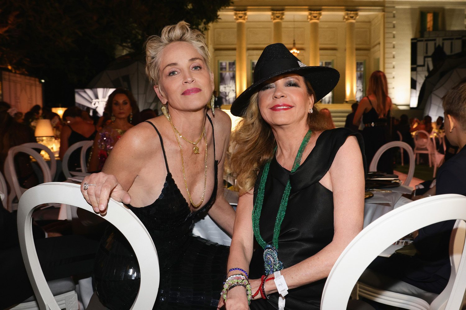 Sharon Stone et Caroline Scheufele