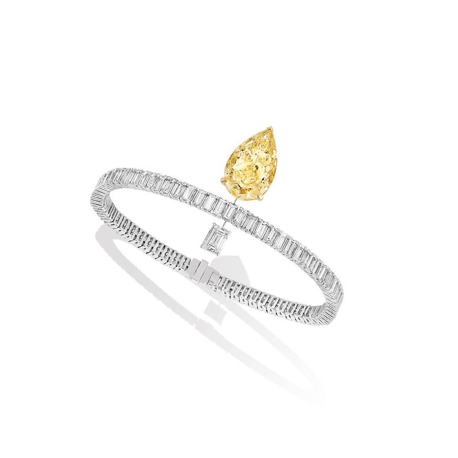 Bracelet "Diamond Magnet" en or blanc serti de diamants