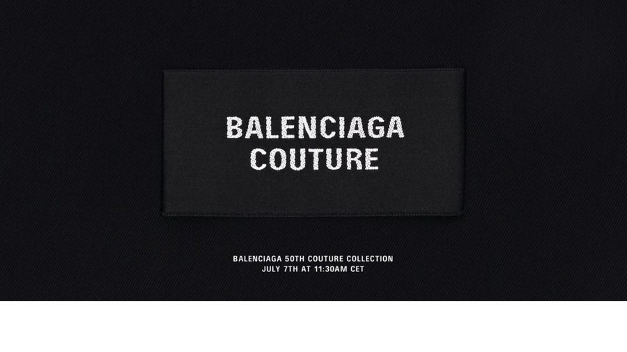 Balenciaga dévoile un teaser de sa 50ème collection haute couture