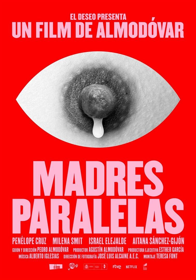 Affiche de “Madres Paralelas” réalisée par le graphiste Javier Jean 