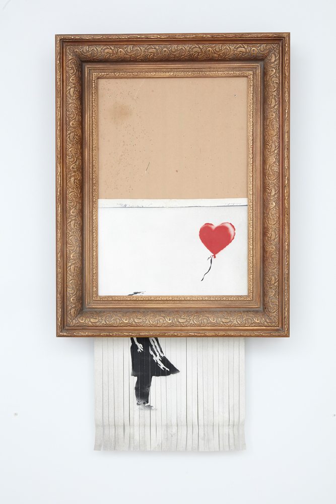 Banksy, “Love is in the Bin’ (2018). Courtesy Sotheby's
