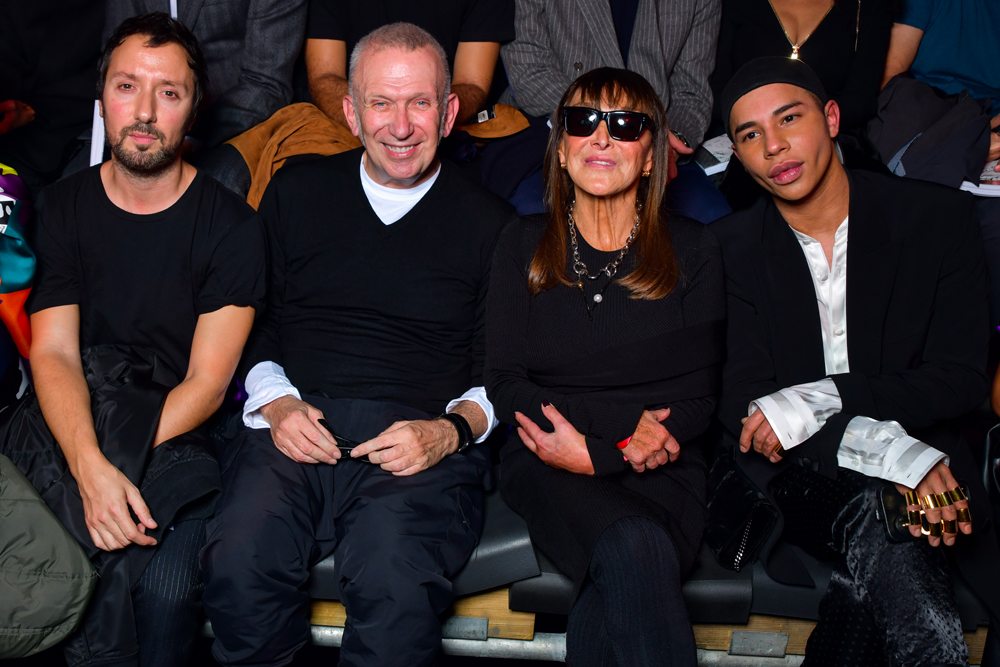Anthony Vaccarello, Jean Paul Gaultier, Babeth Djian et Olivier Rousteing