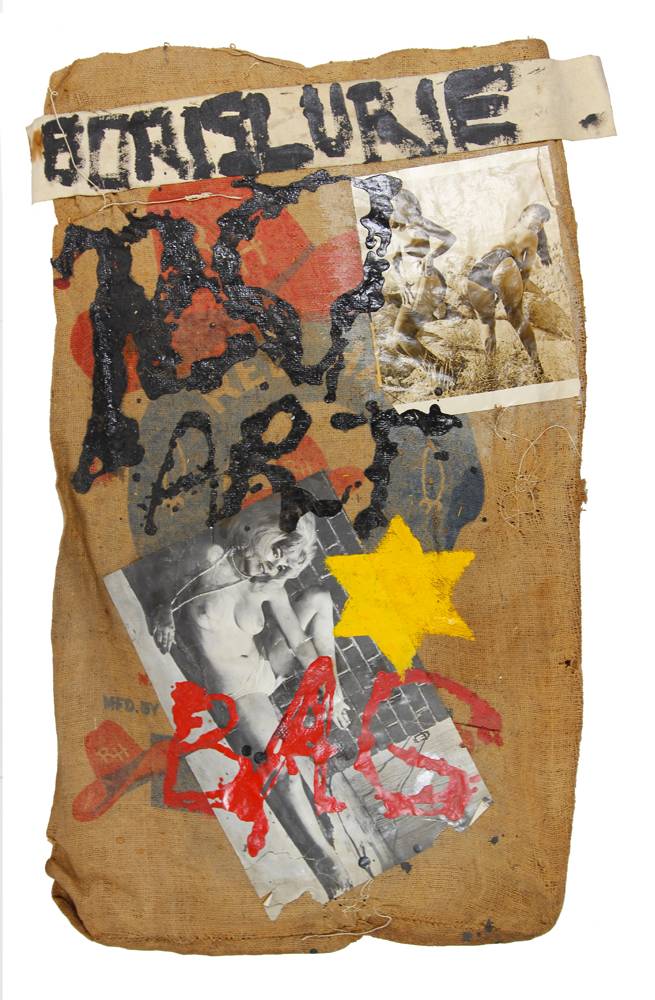 Boris Lurie, “NO!art Bag” (1974). Boris Lurie Foundation