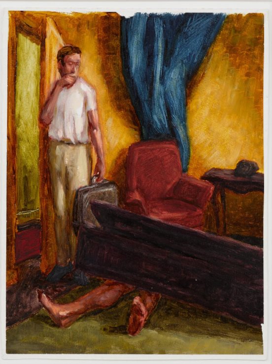 Hugh Steers
Fallen Armoire, 1990
Oil on paper
14 7/8 x 11 1/4 inches (37.7 x 28.6 cm)
Framed: 20 3/4 x 16 3/4 inches (52.8 x 42.7 cm)
