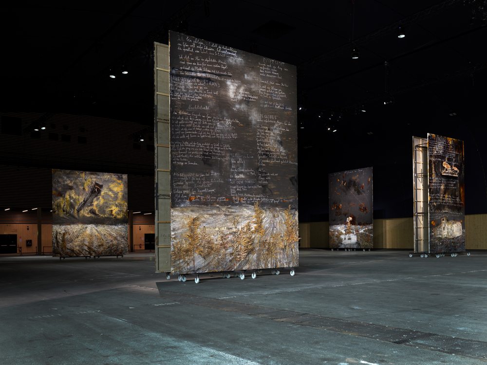 Vues de l’exposition “Anselm Kiefer pour Paul Celan”. Grand Palais Ephémère 