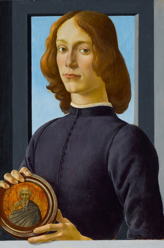Sandro Botticelli, “Jeune homme au médaillon” (ca. 1470–80). Courtesy of Sotheby’s.

