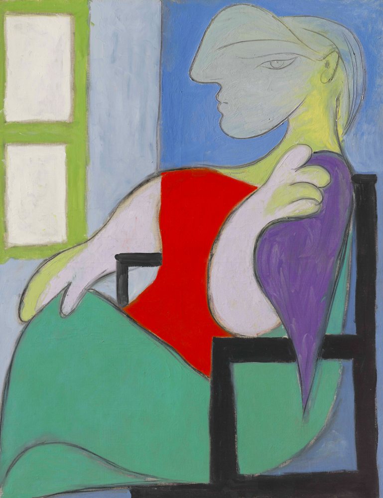 Pablo Picasso, “Femme assise près d'une fenêtre (Marie-Thérèse)” (1932). Courtesy of Christie’s Images Ltd.