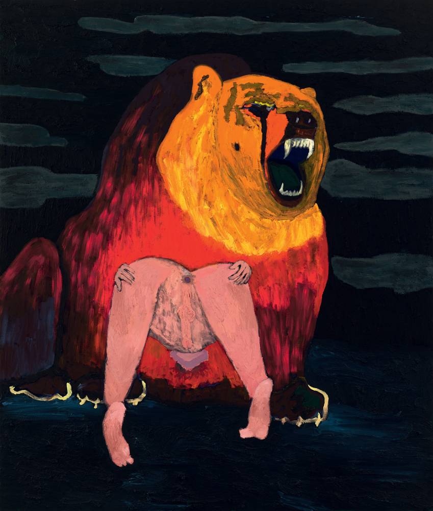 Florian Krewer, “Ursa minor” (2021). Huile sur lin. 270,5 x 230 cm.
