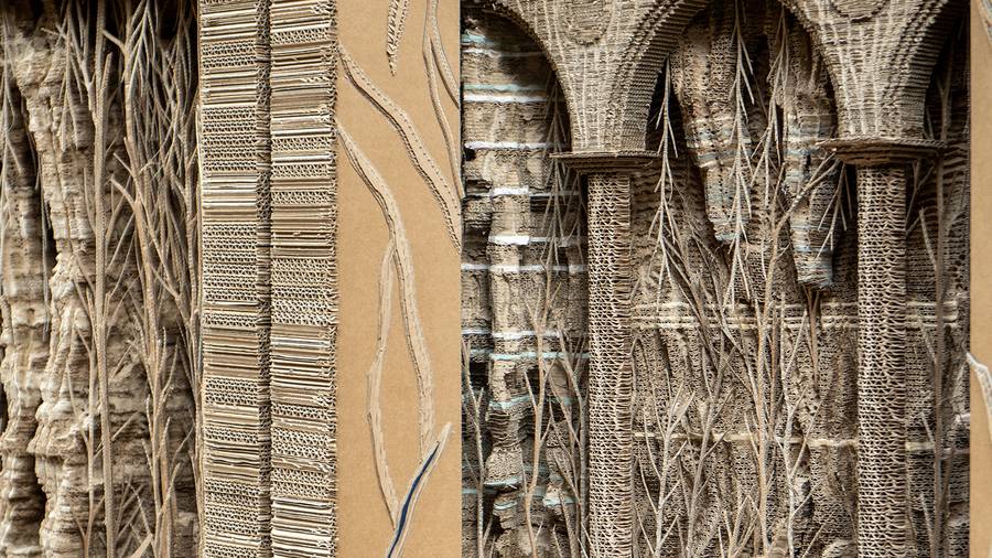L'artiste Eva Jospin fait pousser des forêts de carton au musée de la Chasse et de la Nature