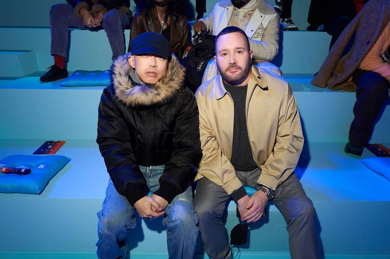 Nigo et Kim Jones au défilé Louis Vuitton automne-hiver 2022-2023