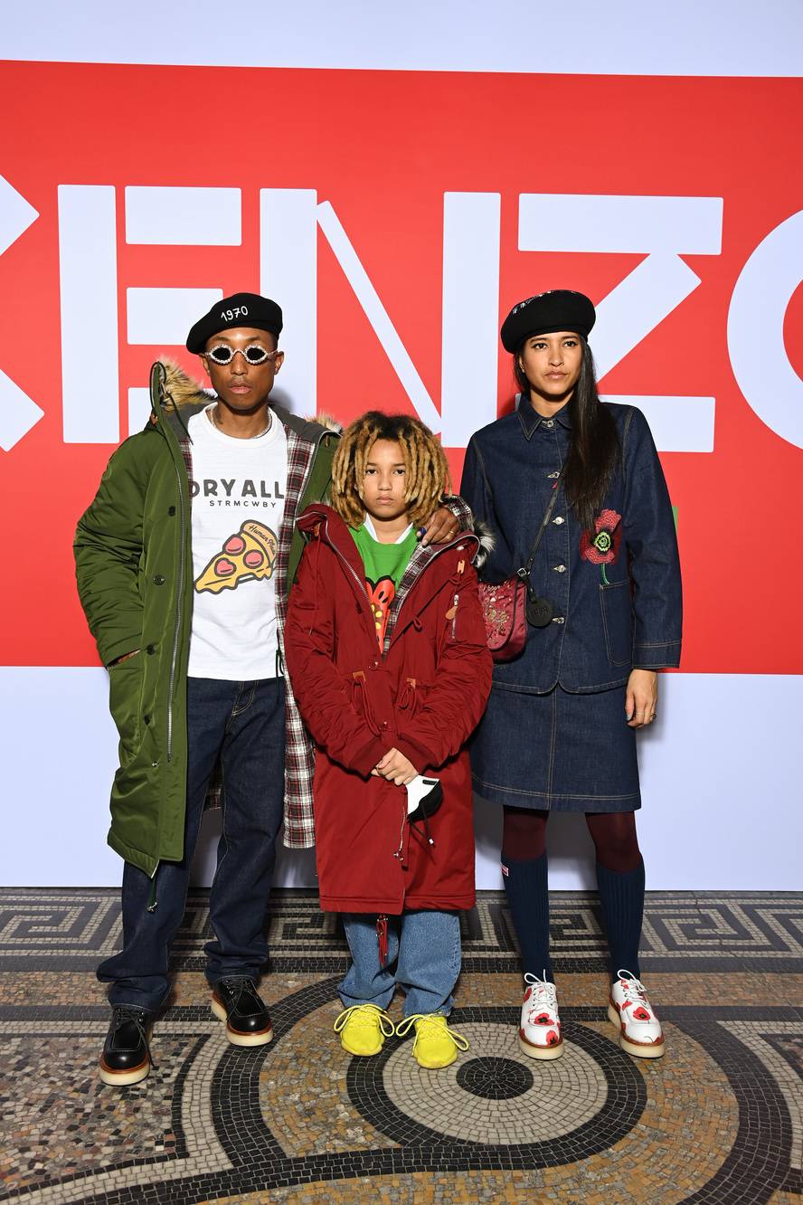 Pharrell, Rocket et Helen Williams au premier défilé de Nigo pour Kenzo