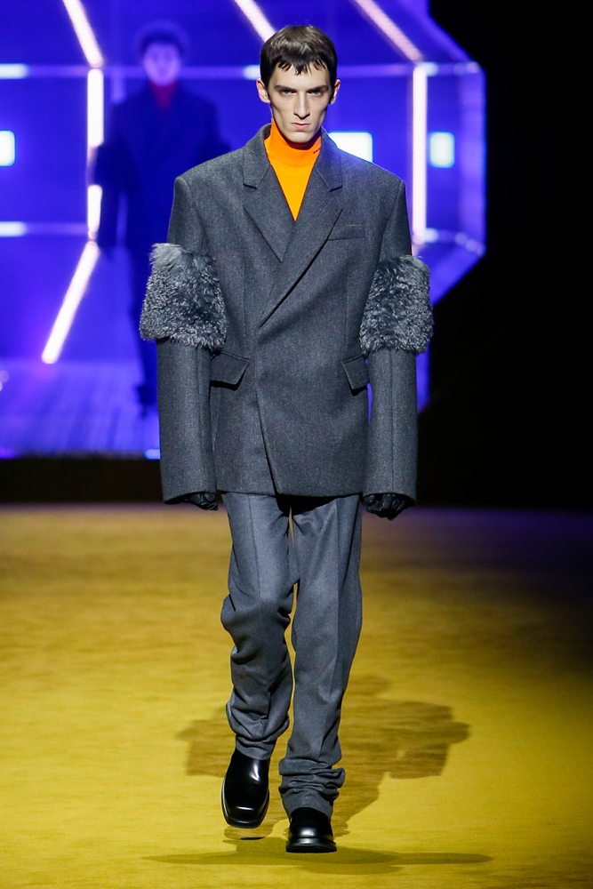 Kyle MacLachlan, Jeff Goldblum and Asa Butterfield walk the runway for the Prada menswear fall-winter 2022-2023 show