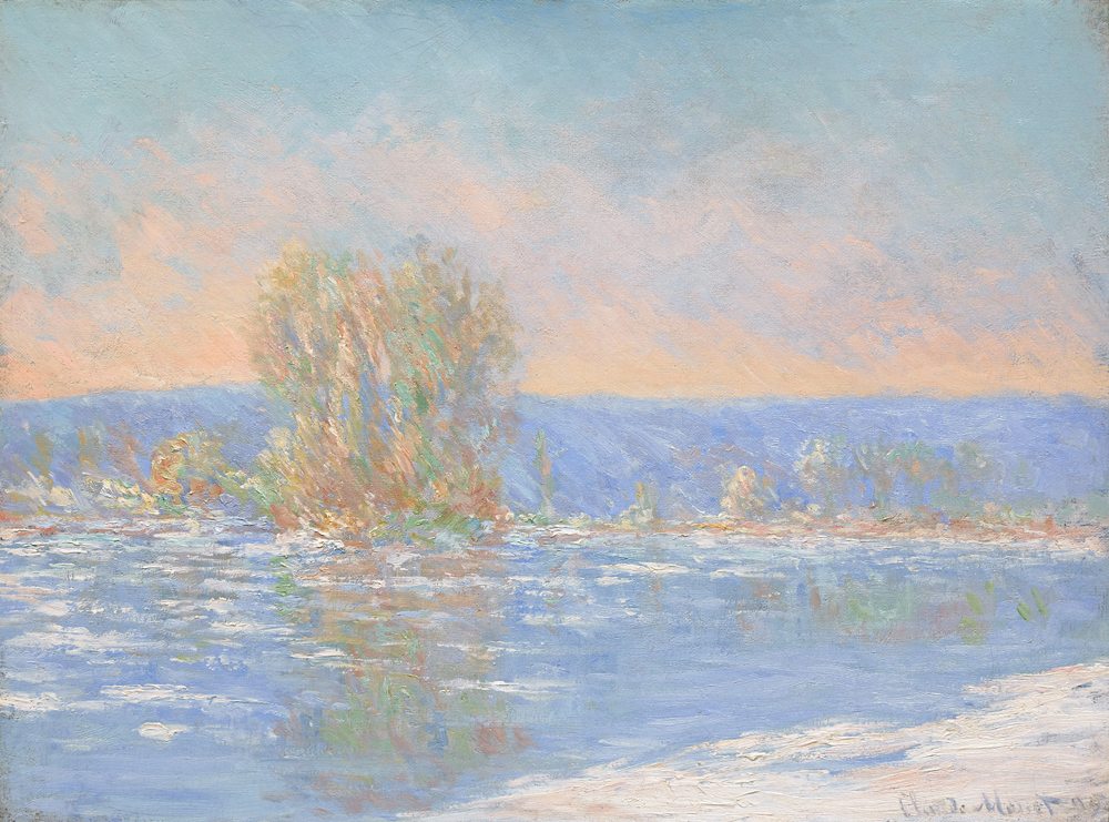 Monet, Glaçons, environs de Bennecourt, 1892-1893, crédit Sotheby's