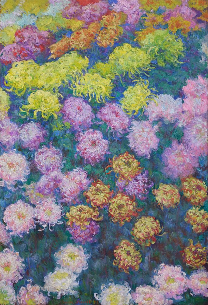 Monet, "Massif de chrysanthèmes", 1897, crédit Sotherby's. 
