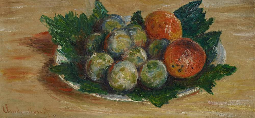 Monet, Prunes et abricots, 1882, crédit Sotheby's.