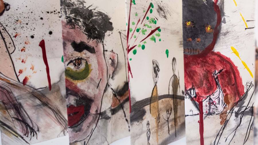 Des carnets de notes Moleskine transformés en œuvres d'art s'exposent à Paris