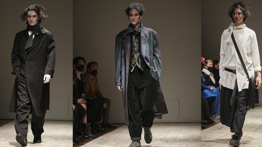 Yohji Yamamoto remonte le temps pour sa collection homme automne-hiver 2022-2023