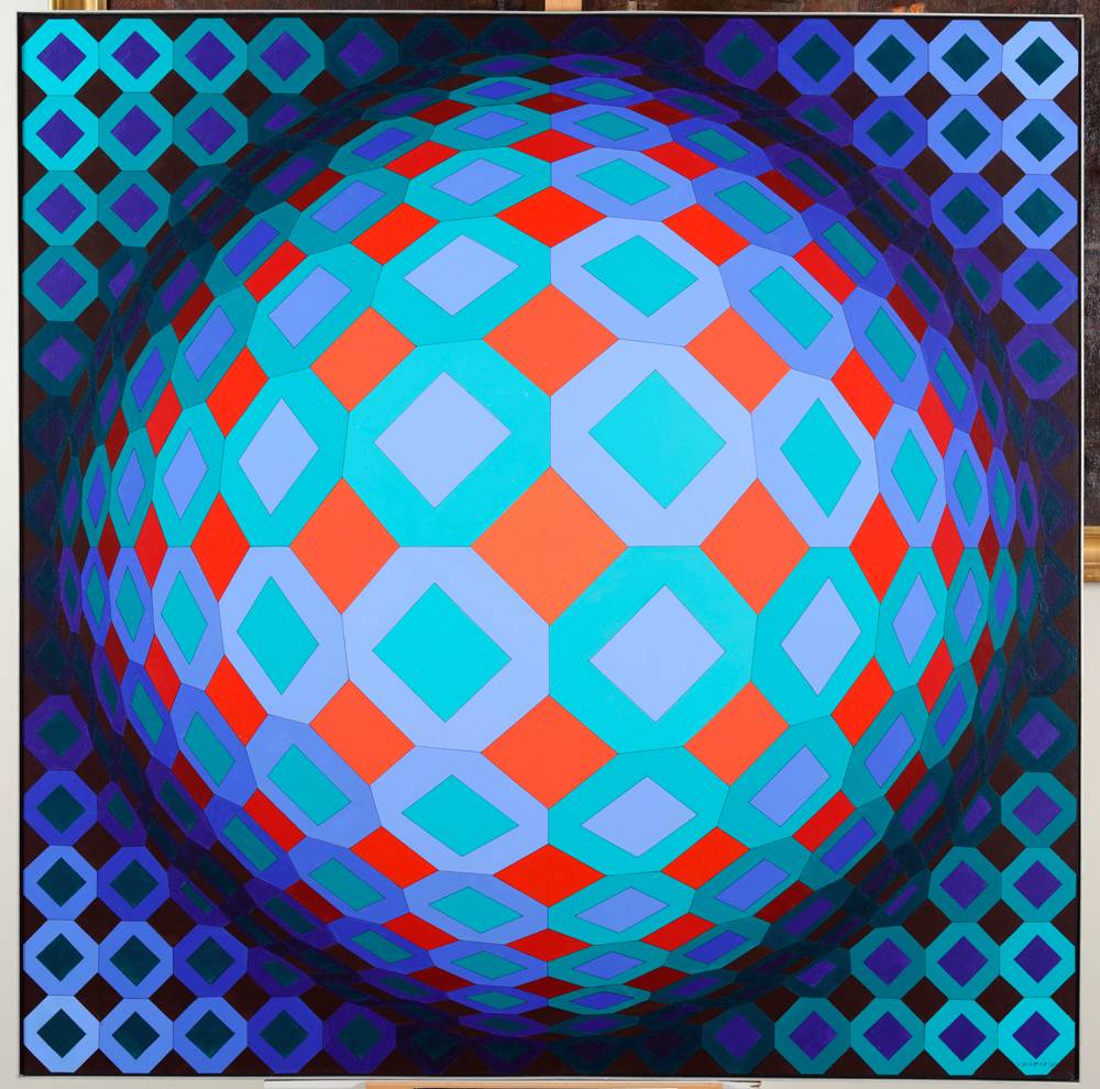 Victor Vasarely, Okta cor (1973). Photo credit: Fabrice Lepeltier and Fondation Vasarely